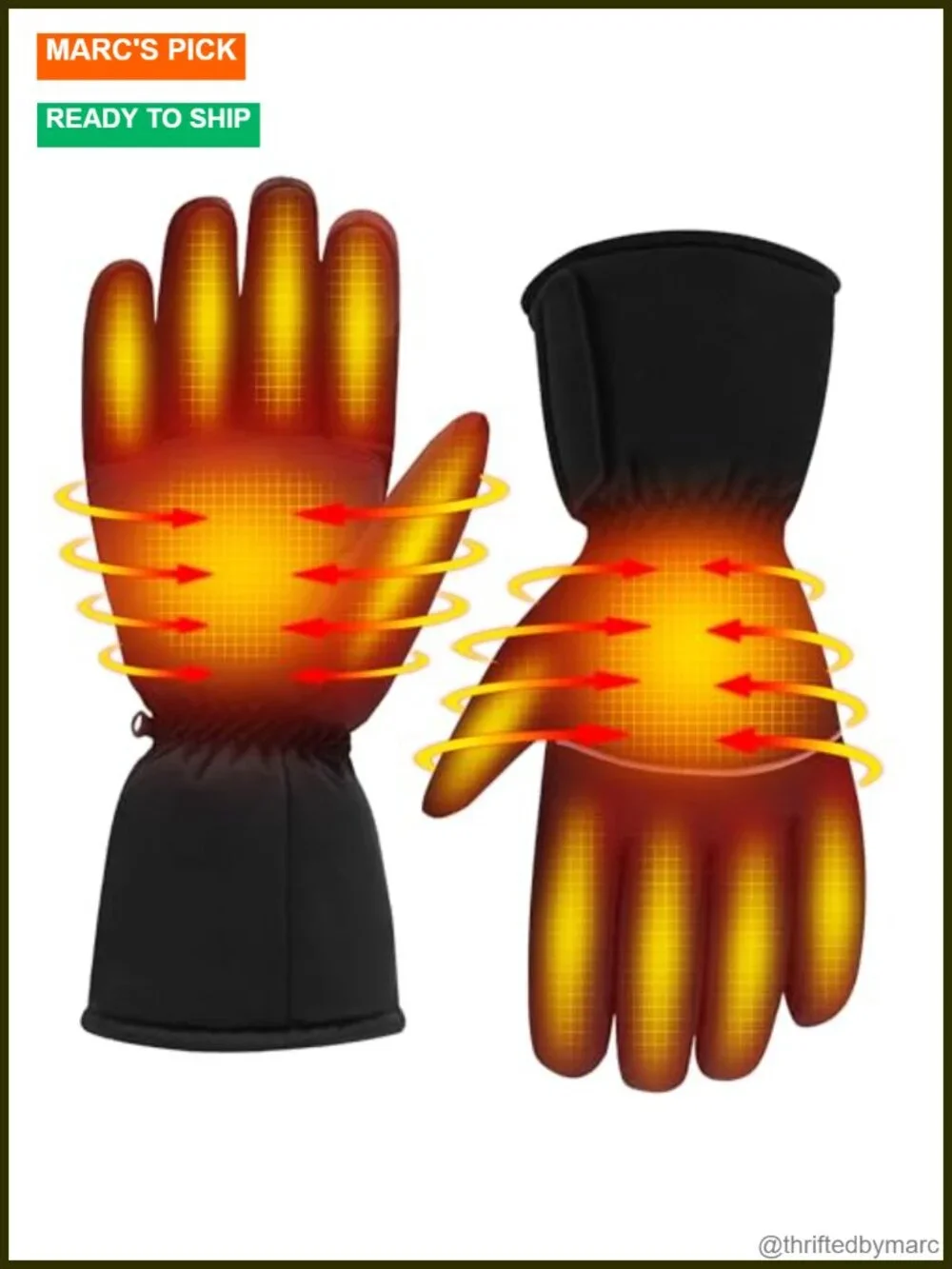 Rechargeable Heated Gloves - Battery Powered Touchscreen Waterproof Windproof